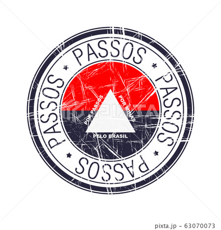 City of Passos, Brazil vector stamp 63070073