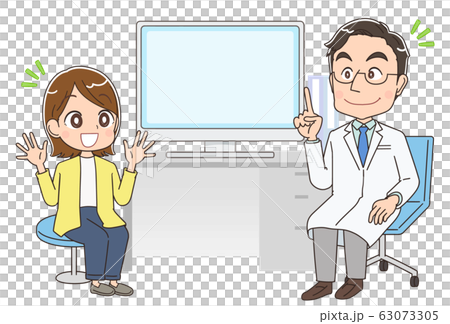 診察 病院 イラスト 人物 医者 医師 診断 診療 63073305