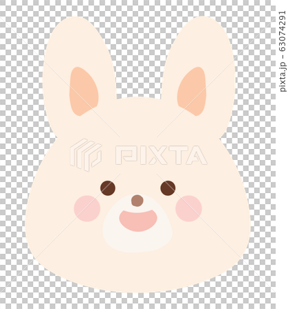 Rabbit illustration smile no line Rabbit illustration smile no line 63074291