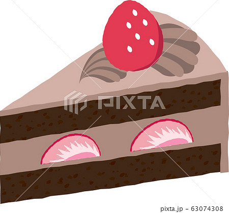 チョコケーキのイラスト素材