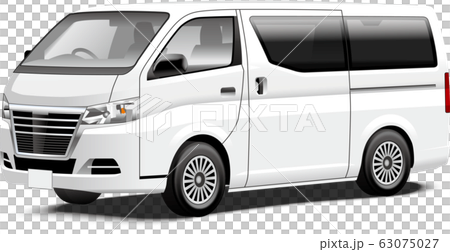 商用車イラスト ワンボックス営業車 オリジナルデザイン 63075027