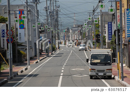 2010年8月の常磐線 小高駅前の商店街(福島県南相馬市) 2010年8月の常磐線 小高駅前の商店街(福島県南相馬市) 63076517