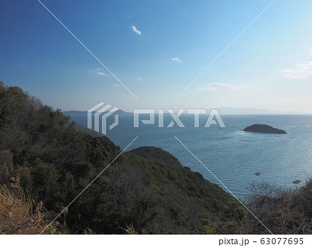 万葉岬から見る午後の相生湾、播磨灘の眺望 63077695