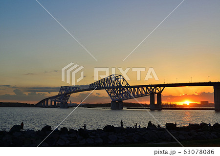 東京ゲートブリッジの夕景 東京ゲートブリッジの夕景 63078086