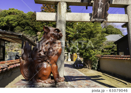 天津神社 狛犬 備前焼本通り 岡山県備前市 天津神社 狛犬 備前焼本通り 岡山県備前市 63079046