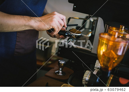 Attractive Asian barista the coffee shop owner 63079462