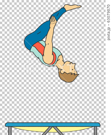 Illustration of a trampoline player Illustration of a trampoline player 63079870