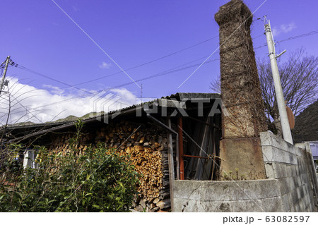 備前焼窯の煙突　備前焼窯　備前焼工房　備前焼本通　岡山県備前市 63082597