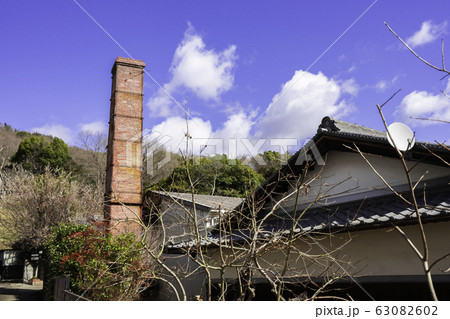 備前焼窯の煙突　備前焼窯　備前焼工房　備前焼本通　岡山県備前市 63082602