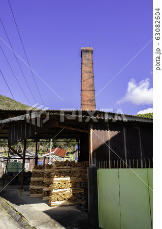 備前焼窯の煙突　備前焼窯　備前焼工房　備前焼本通　岡山県備前市 63082604