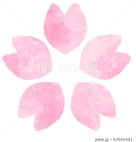 桜の花 花びら 濃いピンク 水彩風イラスト素材 桜の花 花びら 濃いピンク 水彩風イラスト素材 63082981