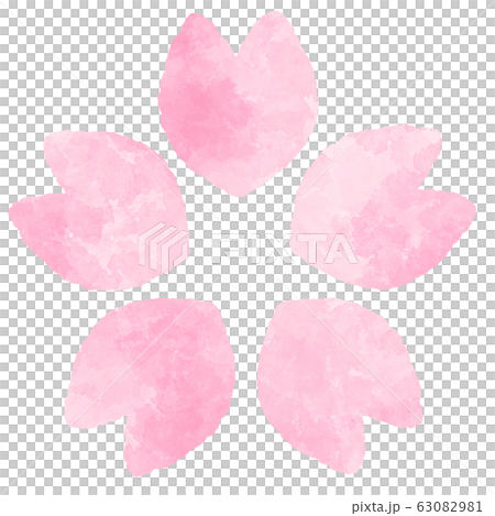 桜の花 花びら 濃いピンク 水彩風イラスト素材 桜の花 花びら 濃いピンク 水彩風イラスト素材 63082981