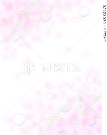 背景 ピンク シャボン玉のイラスト素材