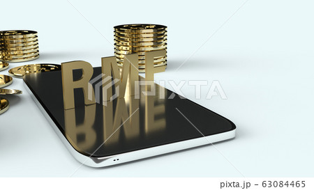 Rmf text on mobile 3d rendering for business content Rmf text on mobile 3d rendering for business content 63084465
