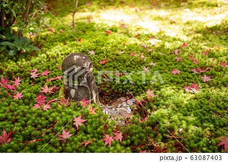 Jizo sculpture doll in Japanese Garden at Enkoji 63087403