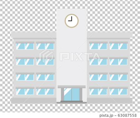 学校 校舎 中学校 小学校 高校 のイラスト素材