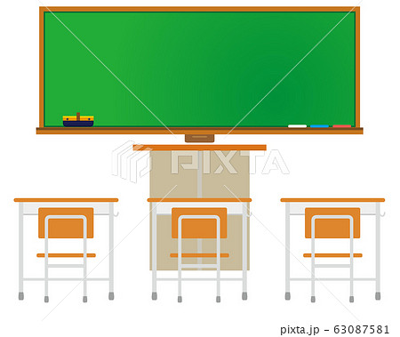 Blackboard background material blackboard chair... - Stock Illustration  [63087581] - PIXTA