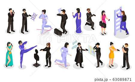 Special Agent Characters Set 63089871