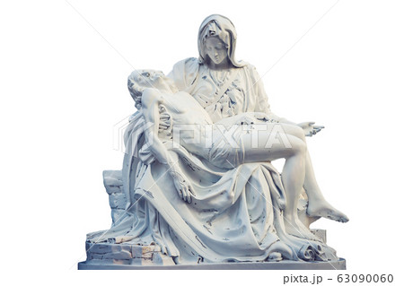 La Pieta statue - The blessed Virgin Mary holding 63090060