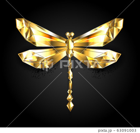 Gold polygonal dragonfly Gold polygonal dragonfly 63091003