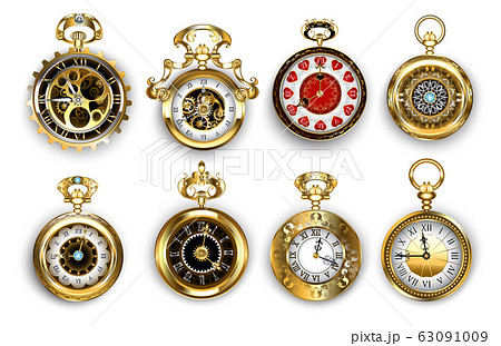 Antique Watch Collectionのイラスト素材