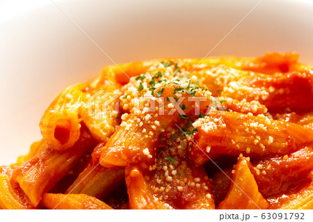 ペンネ・アラビアータのアップ。 ペンネ・アラビアータのアップ。 63091792