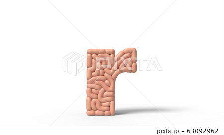 human brain in shape of letter r. 3D illustration 63092962