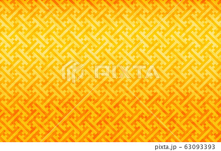 金色の和紙と和柄：紗綾形 63093393