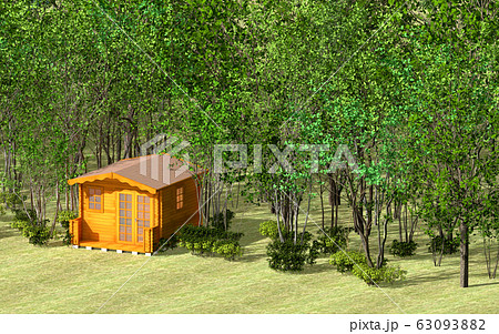 コテージのイラスト素材