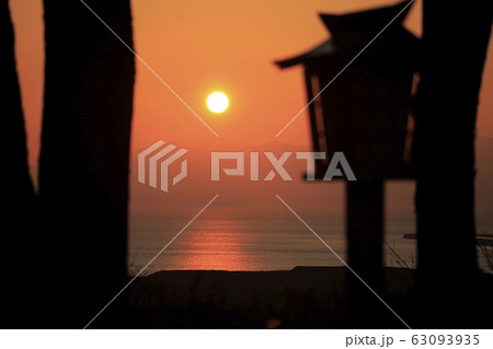 荒尾市 四ツ山神社 夕日、 荒尾市 四ツ山神社 夕日、 63093935