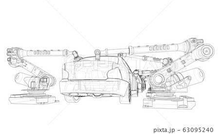 Assembly of motor vehicle. Vector 63095240