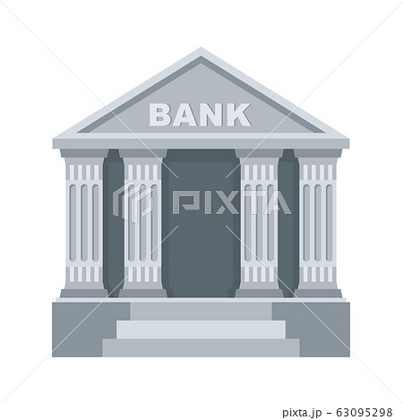 Bank building flat vector icon. Classic view Bank building flat vector icon. Classic view 63095298