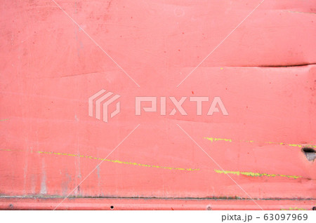 Red iron old scratched ragged wall of sheet Red iron old scratched ragged wall of sheet 63097969