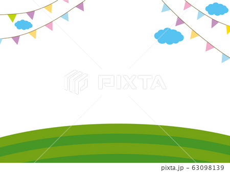 青空とガーランドの背景h 63098139