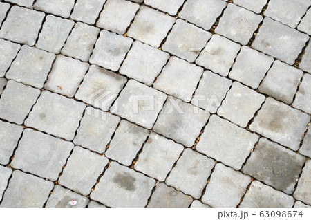 Gray stone walkway made of concrete cement Gray stone walkway made of concrete cement 63098674