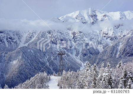 冬の新穂高ロープウェイから 冬の新穂高ロープウェイから 63100765