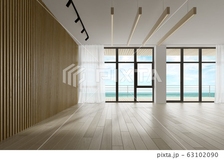 Interior empty room 3D rendering Interior empty room 3D rendering 63102090