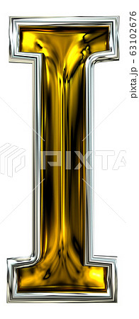 3D rendering. Uppercase Letter I. 63102676