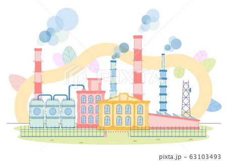 Industrial Zone with Factory Plant Building Design 63103493