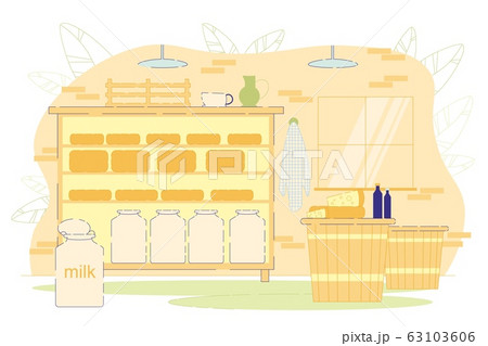 Family Cheese Production Industry, Organic Dairy. 63103606