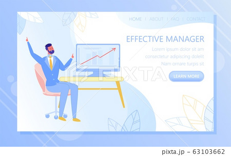 Effective Successful Business Manager Character. 63103662