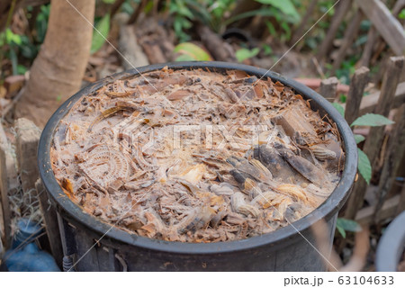 Wet waste in the biological fermentation tank.Small outdoor composting bin for recycling kitchen and garden organic waste. Wet waste in the biological fermentation tank.Small outdoor composting bin for recycling kitchen and garden organic waste. 63104633