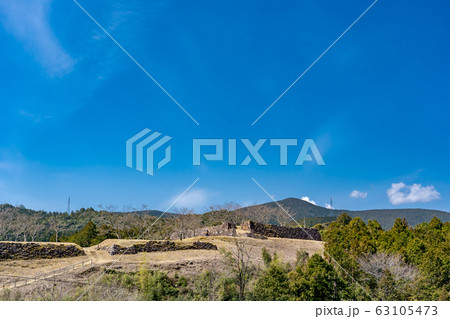 三重県　熊野市　初春の赤木城跡 63105473