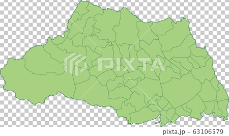 埼玉県の地図_市町村別 埼玉県の地図_市町村別 63106579