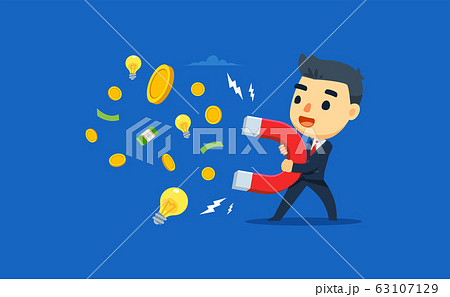 an entrepreneur attracts money and ideas using 63107129