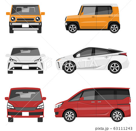 車 セットのイラスト素材