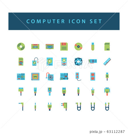 computer Hardware icon set with colorful modern computer Hardware icon set with colorful modern 63112287