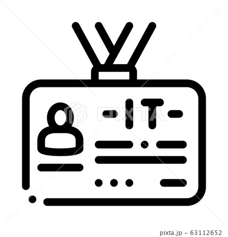 Manager Badge Icon Vector Outline Illustration 63112652