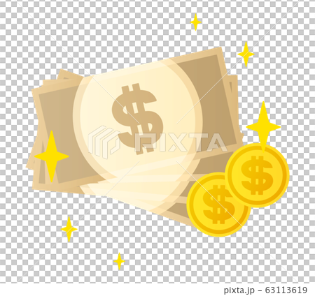 ドルの紙幣とコイン 63113619