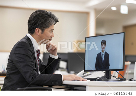 オンライン面接 動画選考 イメージ オンライン面接 動画選考 イメージ 63115542